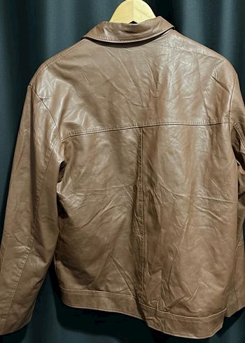 Vintage Erkek Deri Fermuarlı Ceket - Görsel 2