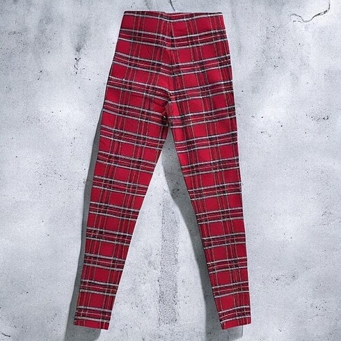 Zara ZARA Tartan Ekose Tayt/Pantolon