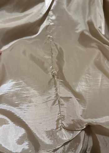 Düğmeli Bej Uzun Kaban - Görsel 6