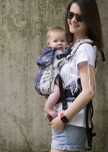 Huggberry Gri Desenli Bebek Kanguru - Görsel 3