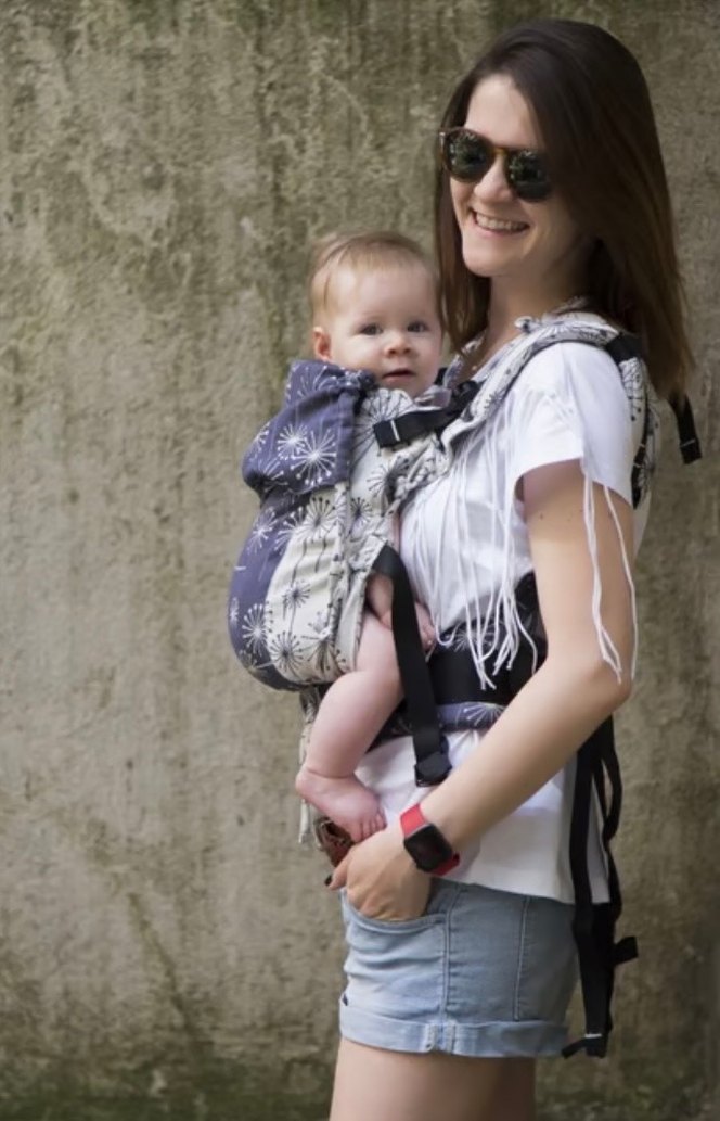 Huggberry Gri Desenli Bebek Kanguru - Görsel 3