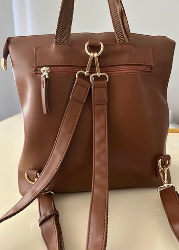 Matmazel - Kahverengi Süet Sırt Çantası - Görsel 4