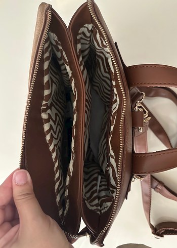 Matmazel - Kahverengi Süet Sırt Çantası - Görsel 5