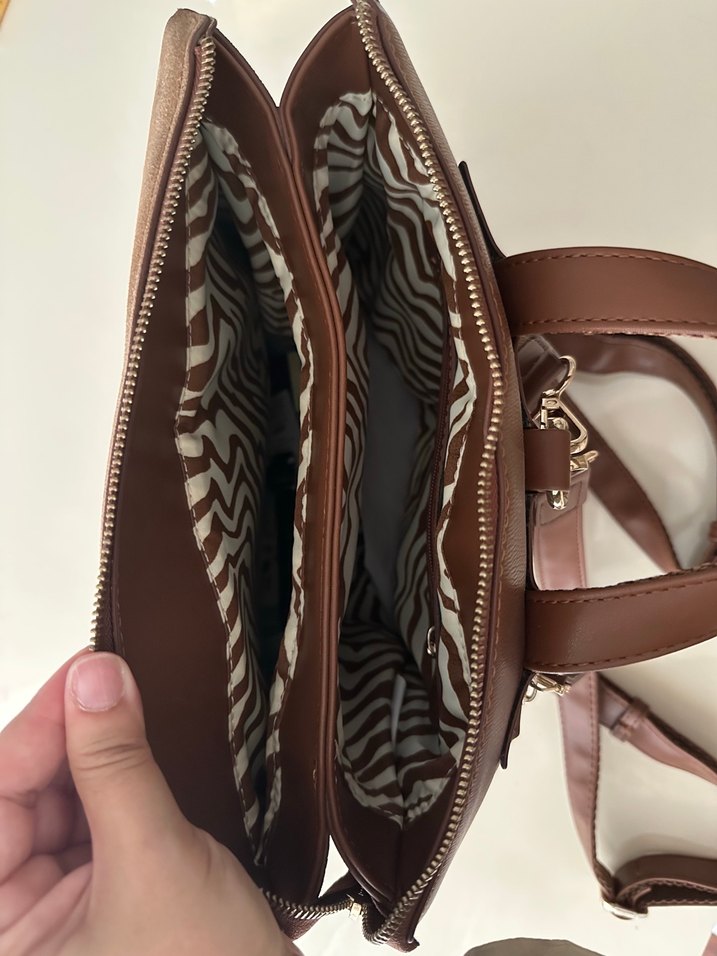 Matmazel - Kahverengi Süet Sırt Çantası - Görsel 5