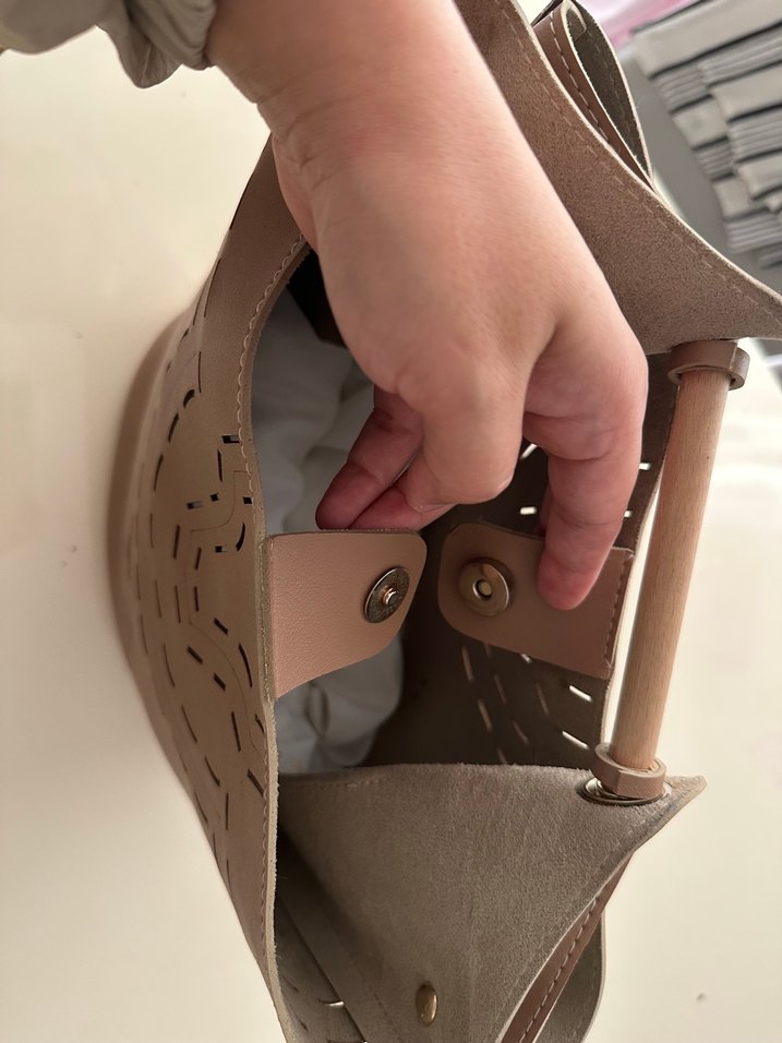 Bej Deri Kadın Çanta - Görsel 2