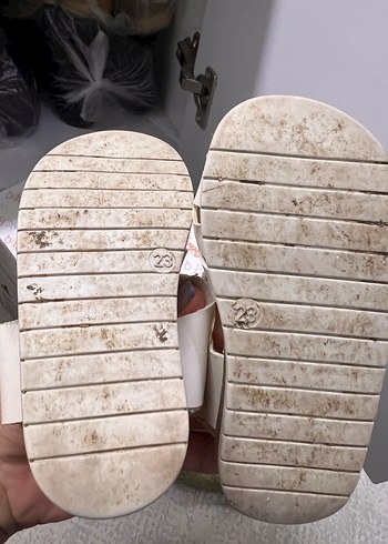 Kız Çocuk Beyaz Tokalı Nakışlı sandalet ortopedik defi - Görsel 7