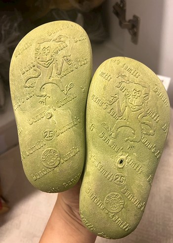 Nakışlı Yeşil kız çocuk ev terliği - Görsel 3