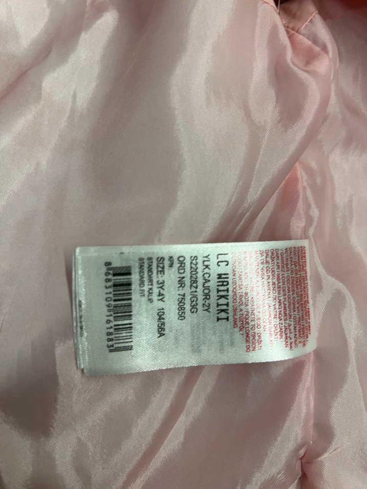 Kız Çocuk Pudra Pembe Fermuarlı Yelek - Görsel 5