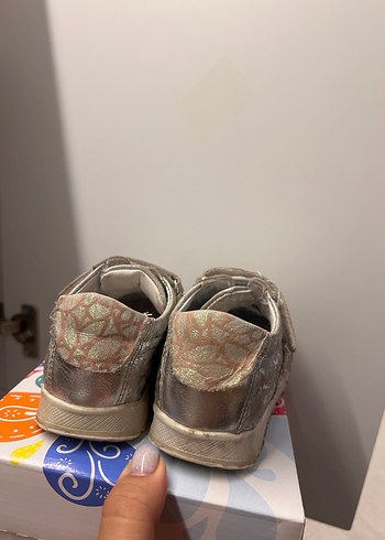 Kız Çocuk Gri Cırtlı Sneakers ortopedik deri - Görsel 6