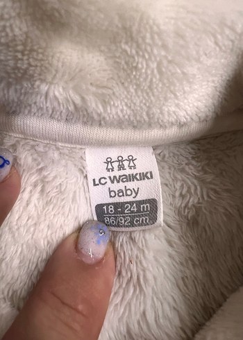 Kız Çocuk Beyaz Peluş Ceket - Görsel 3