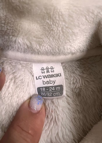 Kız Çocuk Beyaz Peluş Ceket - Görsel 4