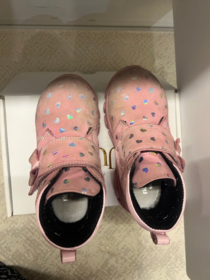 Kız Çocuk Pembe Bağcıklı Street Wear Botlar ortopedik deri - Görsel 3