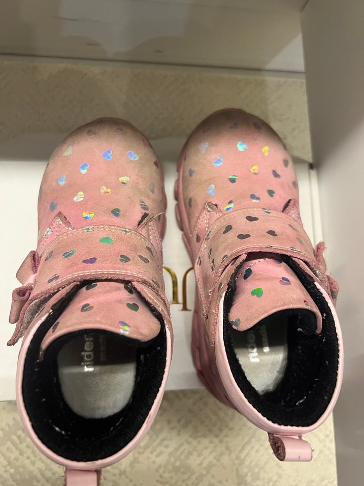 Kız Çocuk Pembe Bağcıklı Street Wear Botlar ortopedik deri - Görsel 2