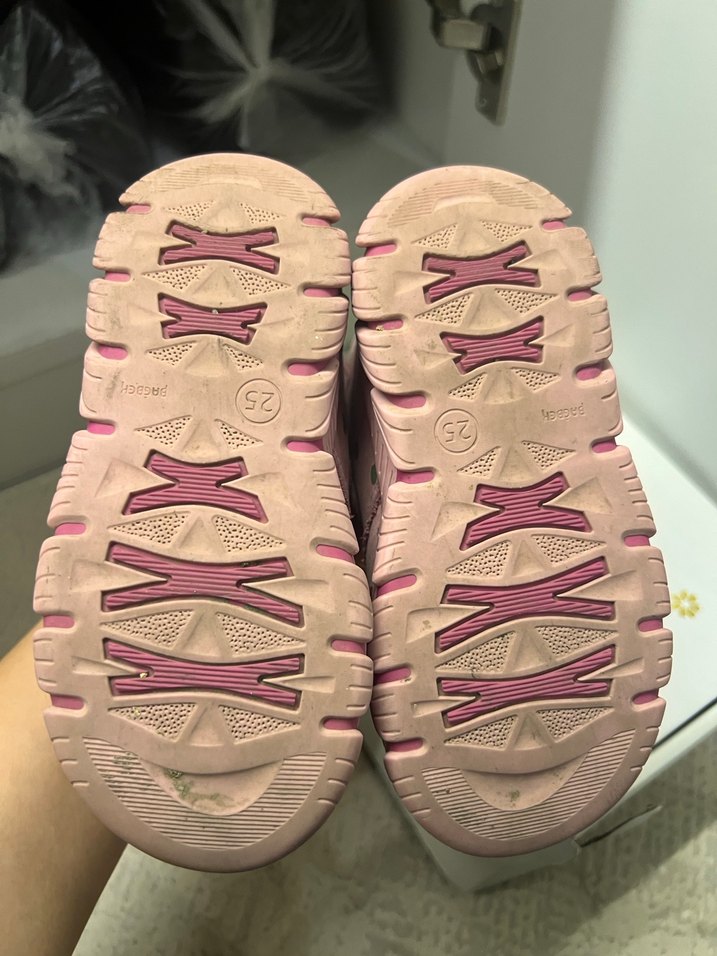 Kız Çocuk Pembe Bağcıklı Street Wear Botlar ortopedik deri - Görsel 5