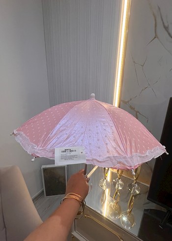 Pembe Pilili çocuk Şemsiye - Görsel 4