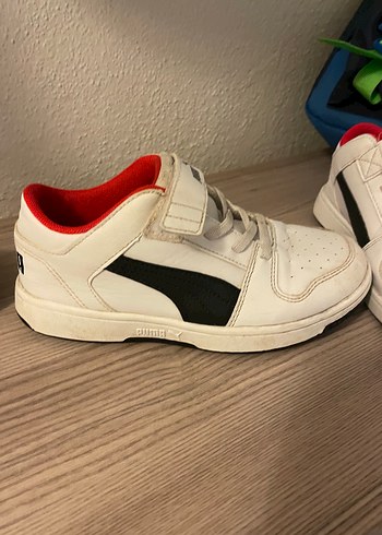 Puma Erkek Çocuk Beyaz Sneaker Velcro - Görsel 3