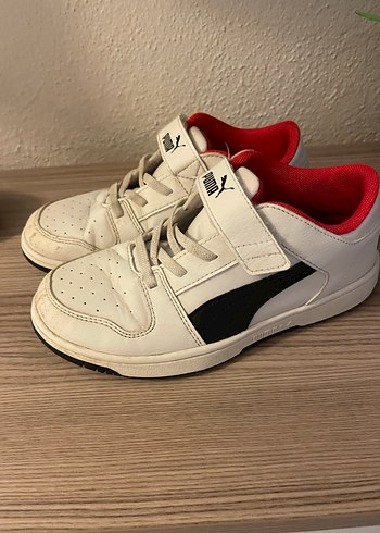 Puma Erkek Çocuk Beyaz Sneaker Velcro - Görsel 4