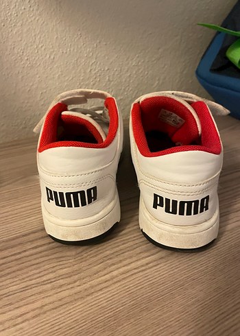 Puma Erkek Çocuk Beyaz Sneaker Velcro - Görsel 2