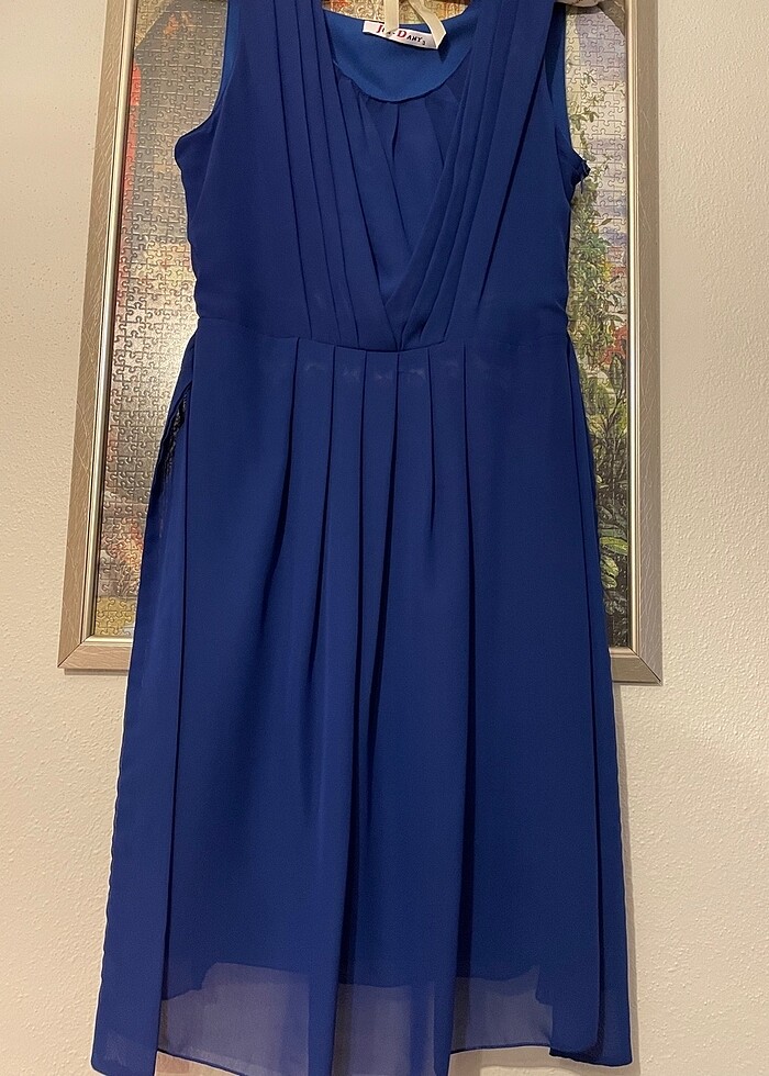 Şifon kısa elbise - Görsel 2