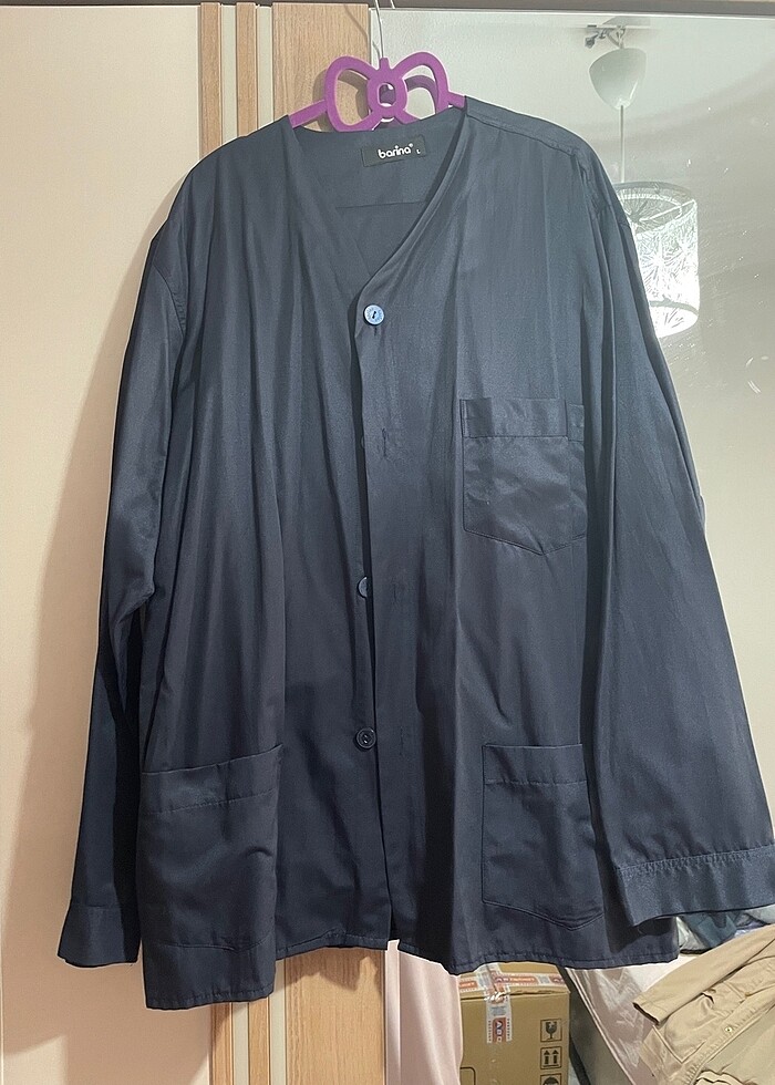 Erkek poplin pijama ve sabahlıktakımı - Görsel 2