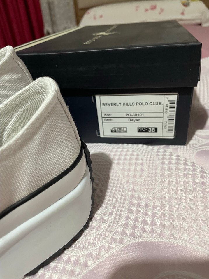 Beverly Hills Polo Club Beyaz Kadın Sneakers - Görsel 4