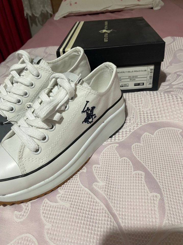 Beverly Hills Polo Club Beyaz Kadın Sneakers - Görsel 2