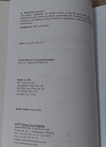 Mahalli İdareler Maliyesi-Prof. Dr. Özhan Çetinkaya - Görsel 3