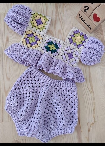 Diğer Yazlık motif crop takım