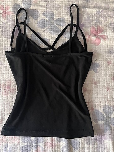 River Island SİYAH ÖNÜ İP DETAY ASKILI BLUZ