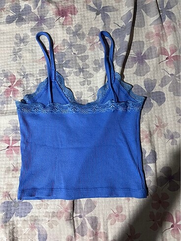 River Island MAVİ DANTELLİ CROP TOP