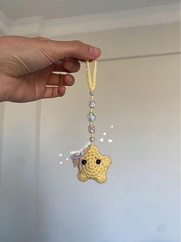 Diğer Amigurumi Örgü Yıldız Charm/Anahtarlık