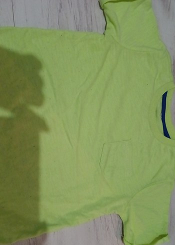 Erkek çocuk Keten Kumaşlı Açık Yeşil Tişört - Görsel 2