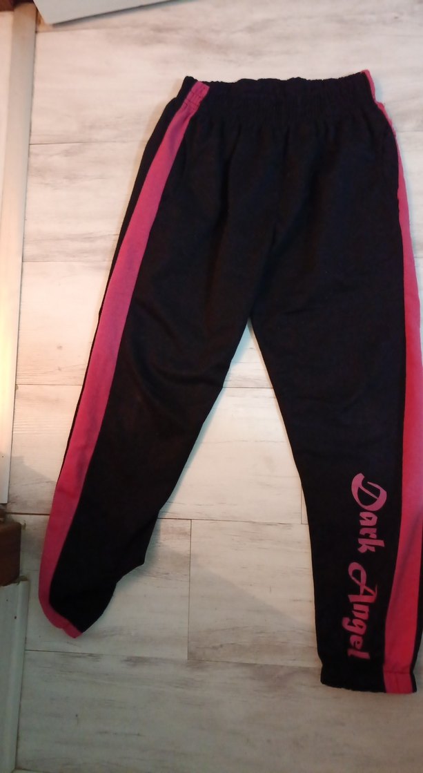 Fermuarlı Koyu Pembe Baskılı Kadın Eşofman Altı - Görsel 2