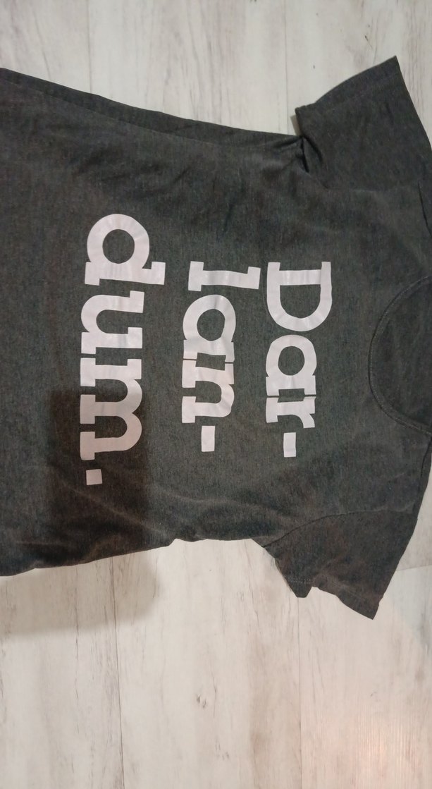 Gri Baskılı Pamuklu Tişört - Görsel 2