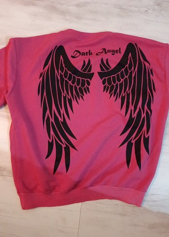 Pembe Koyu Baskılı Çocuk Sweatshirt - Görsel 3