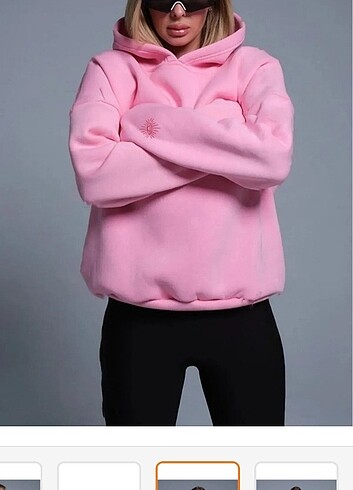 Kırmızı göz baskılı 3 iplik sweatshirt 