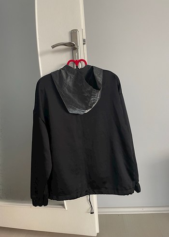 zara Siyah Yılan Desenli Kapüşonlu - Görsel 4