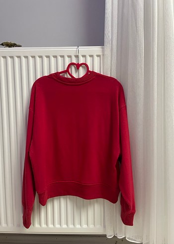 victoria secret Kırmızı Oversize Kadın Sweatshirt - Görsel 3