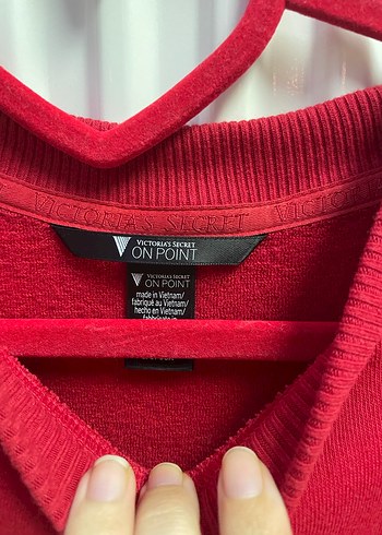 victoria secret Kırmızı Oversize Kadın Sweatshirt - Görsel 2
