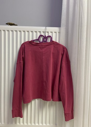 mango pembe Kadın Uzun Kollu Sweatshirt - Görsel 3