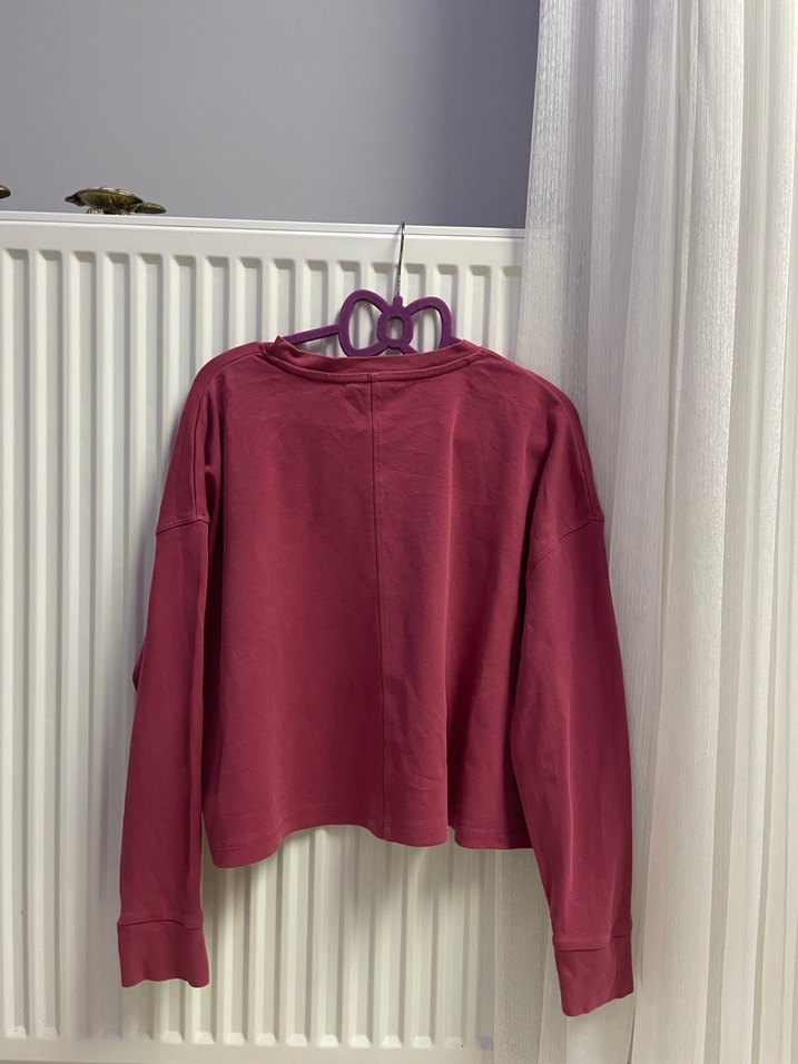 mango pembe Kadın Uzun Kollu Sweatshirt - Görsel 3