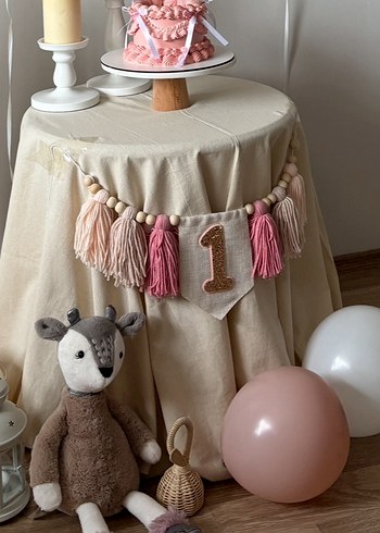 1 yaş  Doğum Günü Parti süsü - Görsel 2