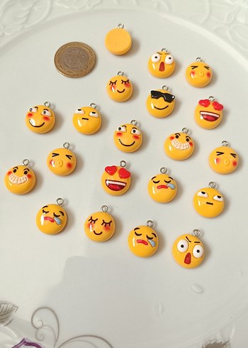  Beden Emoji kolye ucu küpe ucu