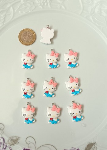 Hello kitty kolye ucu küpe ucu