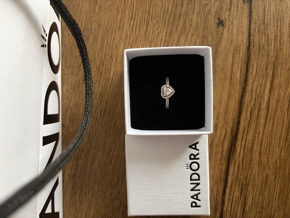 pandora tasli kalp yüzük - Görsel 3