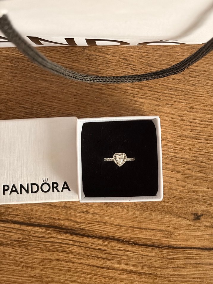 pandora tasli kalp yüzük - Görsel 5