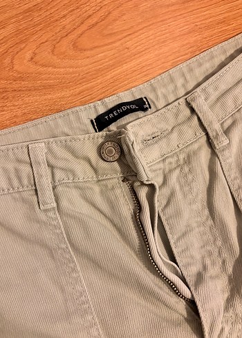 Bej Rahat Kesim Kadın Keten Pantolon Trendyol - Görsel 2