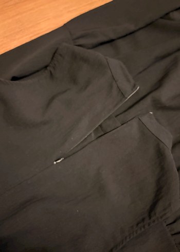 Siyah Uzun Salaş Fırfırlı Kolsuz Elbise Trendyol - Görsel 4