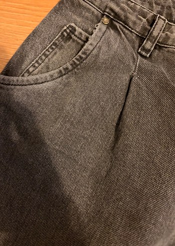 Zara Siyah Baskılı Midi Kot Pantolon - Görsel 3