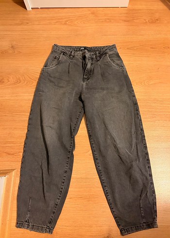 Zara Siyah Baskılı Midi Kot Pantolon - Görsel 2